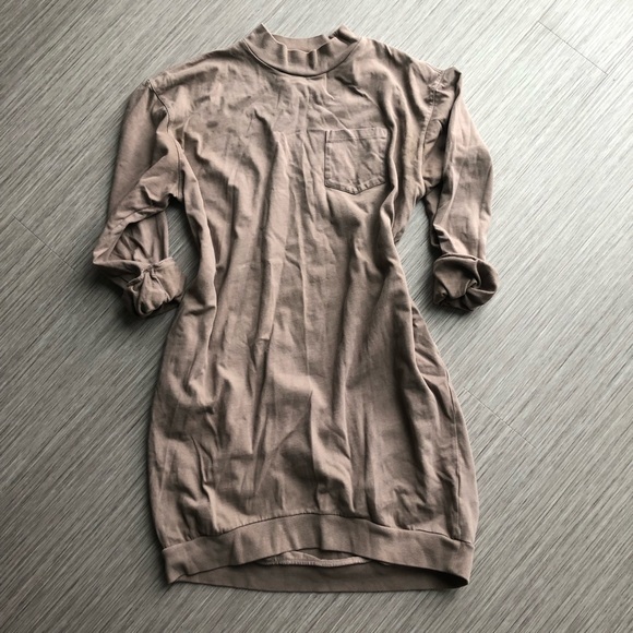 GAP SWEATSHIRT DRESS BUNDLE: mauve/tan and black - Picture 2 of 5